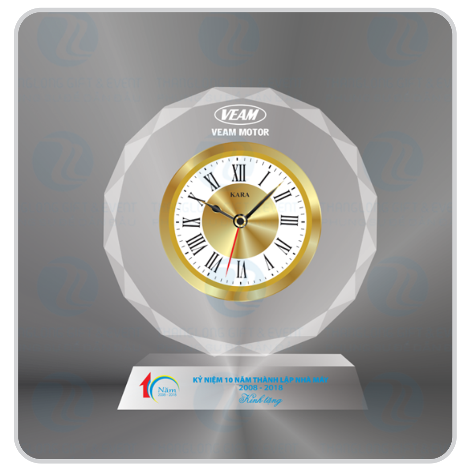 Đồng hồ Kara- Đồng hồ để bàn pha lê hoa mặt trời