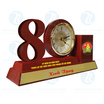 Đồng hồ Kara- Đồng hồ để bàn gỗ số 80