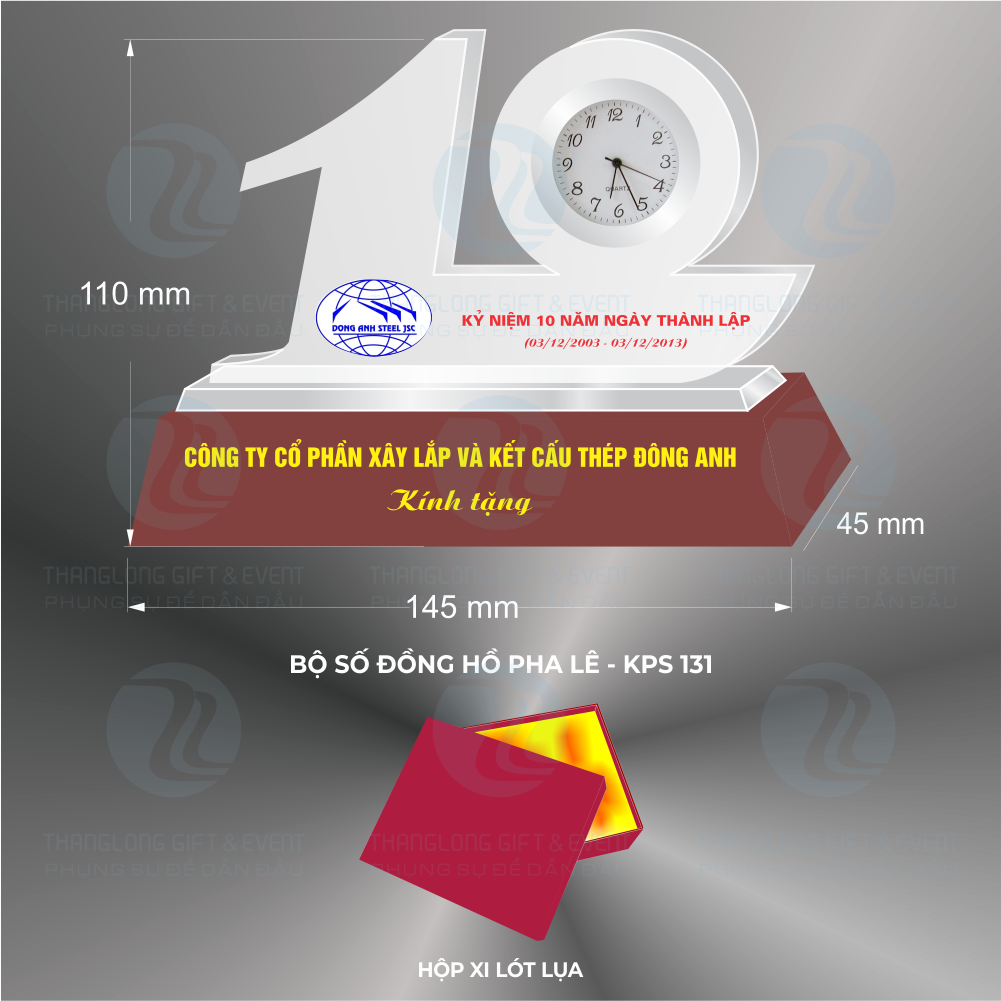 Đồng hồ Kara- Đồng hồ để bàn pha lê số 10